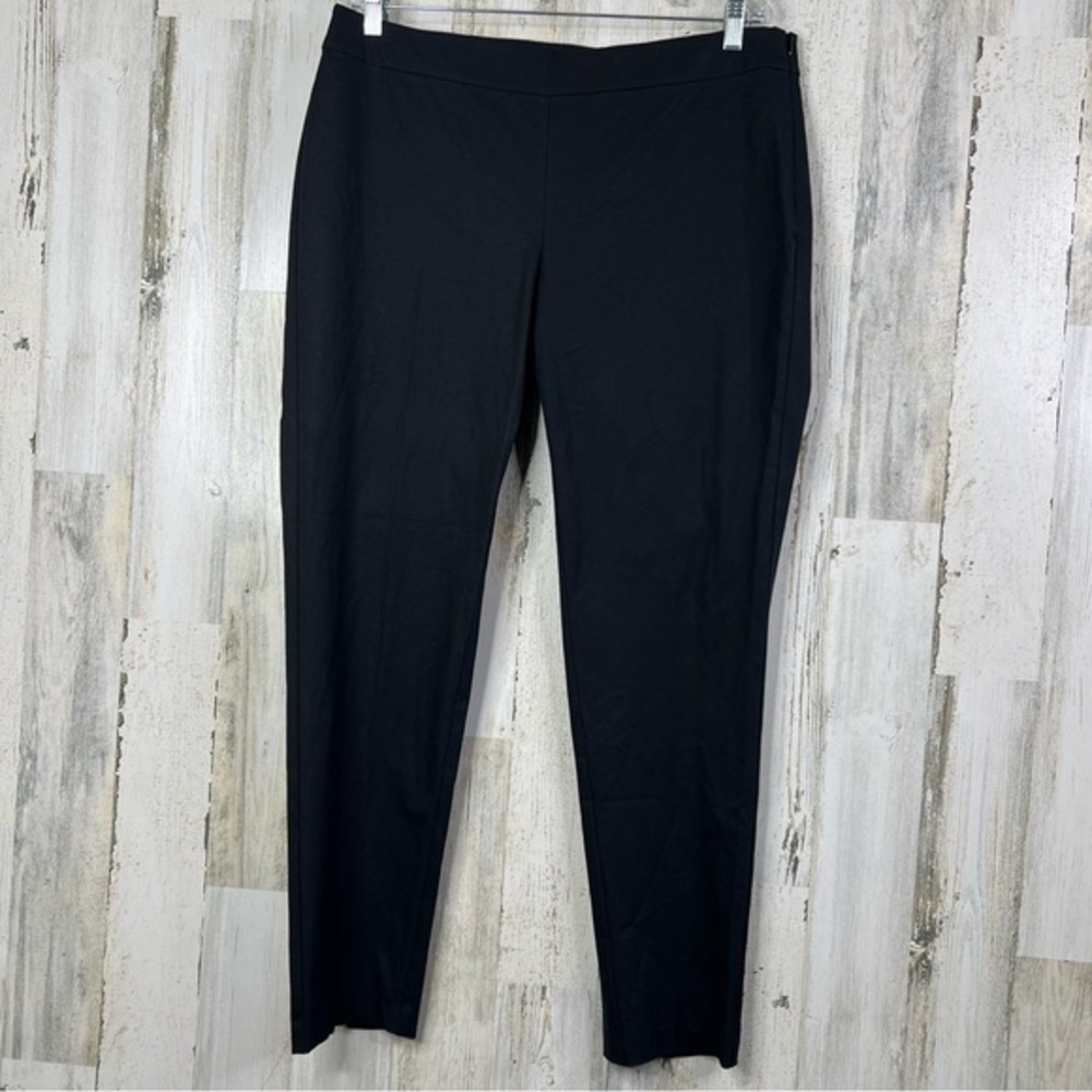 Eileen Fisher Organic Cotton Pull-on Pants Women's Large Black‎ Minimalist